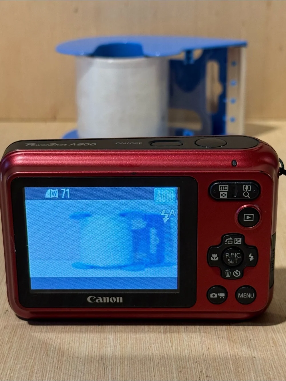 Canon PowerShot A800 10.0MP Digit Camera Red Tested Good w/Batt-SDCard Read Blw! - Picture 5 of 13